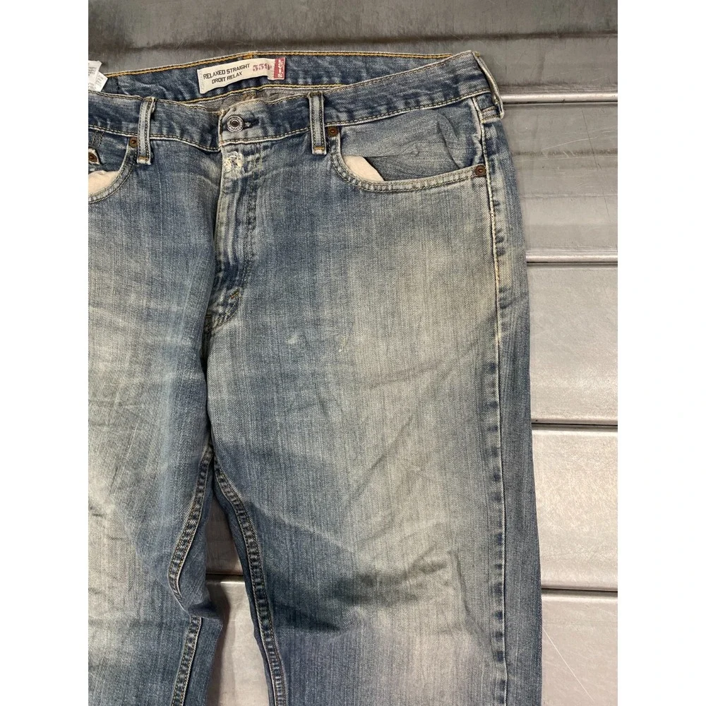 Levis 559 Jeans Mens 36x30 Blue‎ Medium Wash Relaxed Straight Fit 100% Cotton